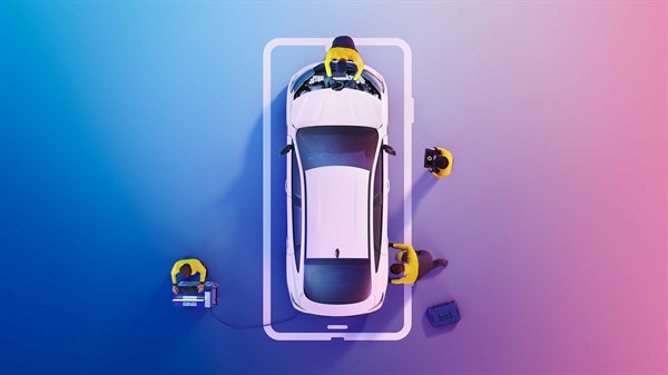 Renault Service - homme et femme avec un contrat