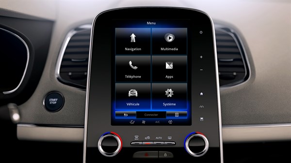 Renault - aide systèmes multimédia - écran d'accueil R-LINK 2