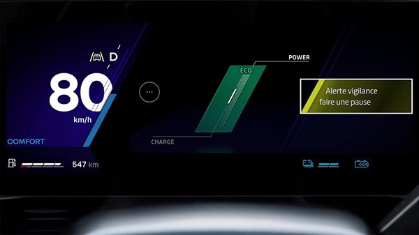 alerte vigilance conducteur -  Austral full hybrid E-Tech - Renault