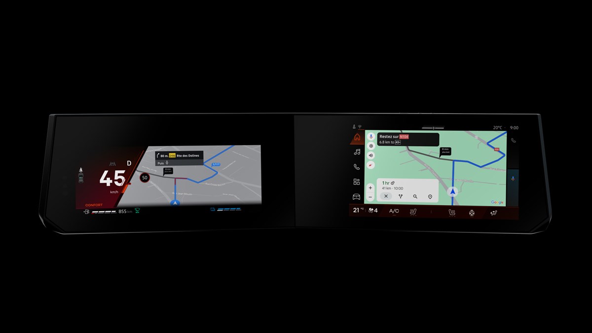 navigation en temps réel avec Google Maps - Renault Clio