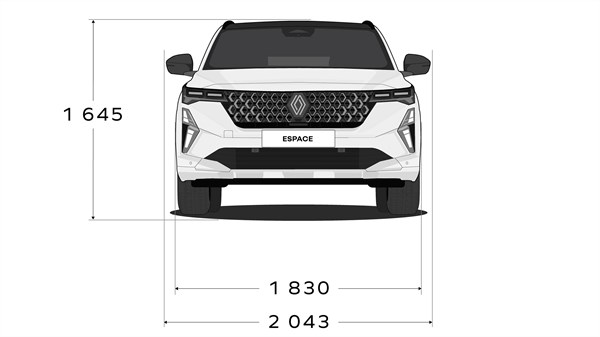dimensions - Renault Espace full hybrid E-Tech