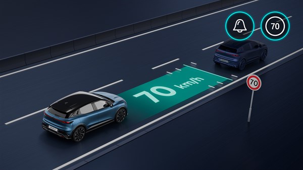 Renault Megane E-Tech électrique - régulateur de vitesse adaptatif intelligent