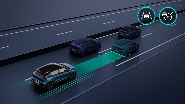 Renault Megane E-Tech électrique - assistant autoroute et trafic