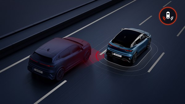 Renault Megane E-Tech électrique - avertisseur d'angle mort