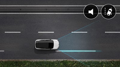 Renault Megane E-Tech 100% électrique - alerte franchissement de ligne