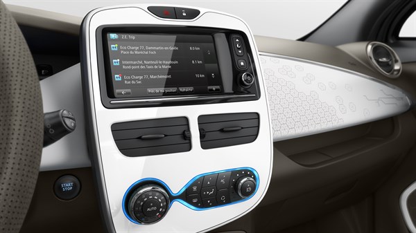 Renault ZOE - écran multimédia avec application Z.E. Trip
